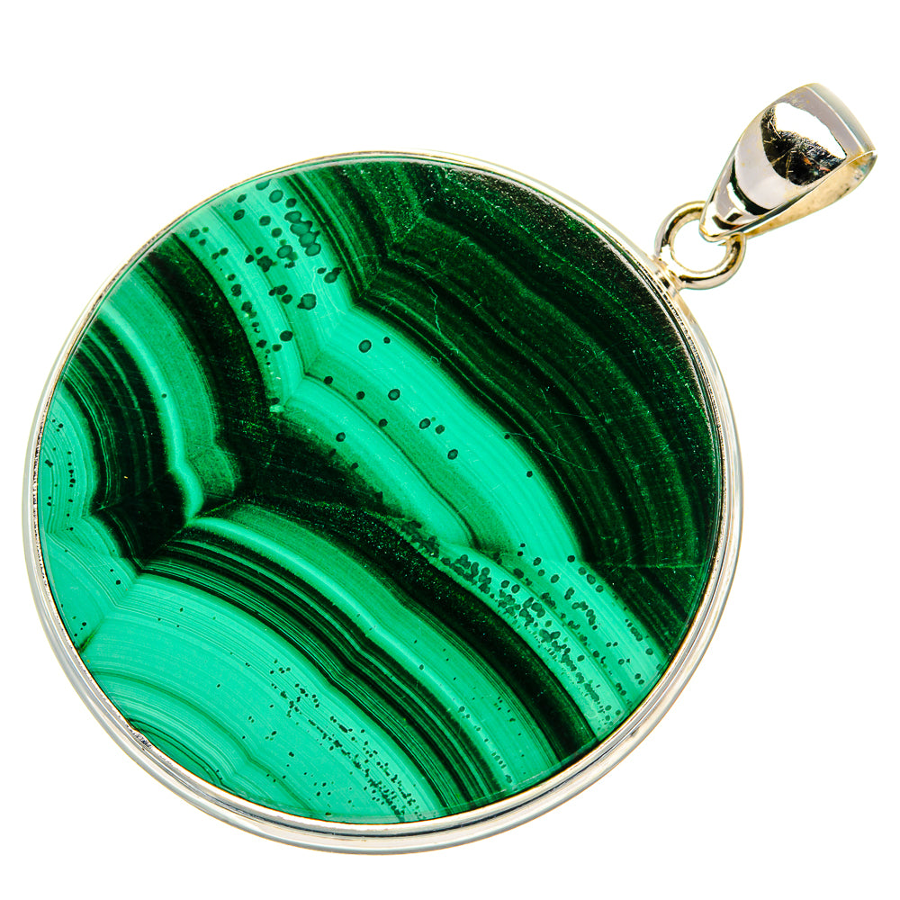 Malachite Pendant 2" (925 Sterling Silver) PD37184