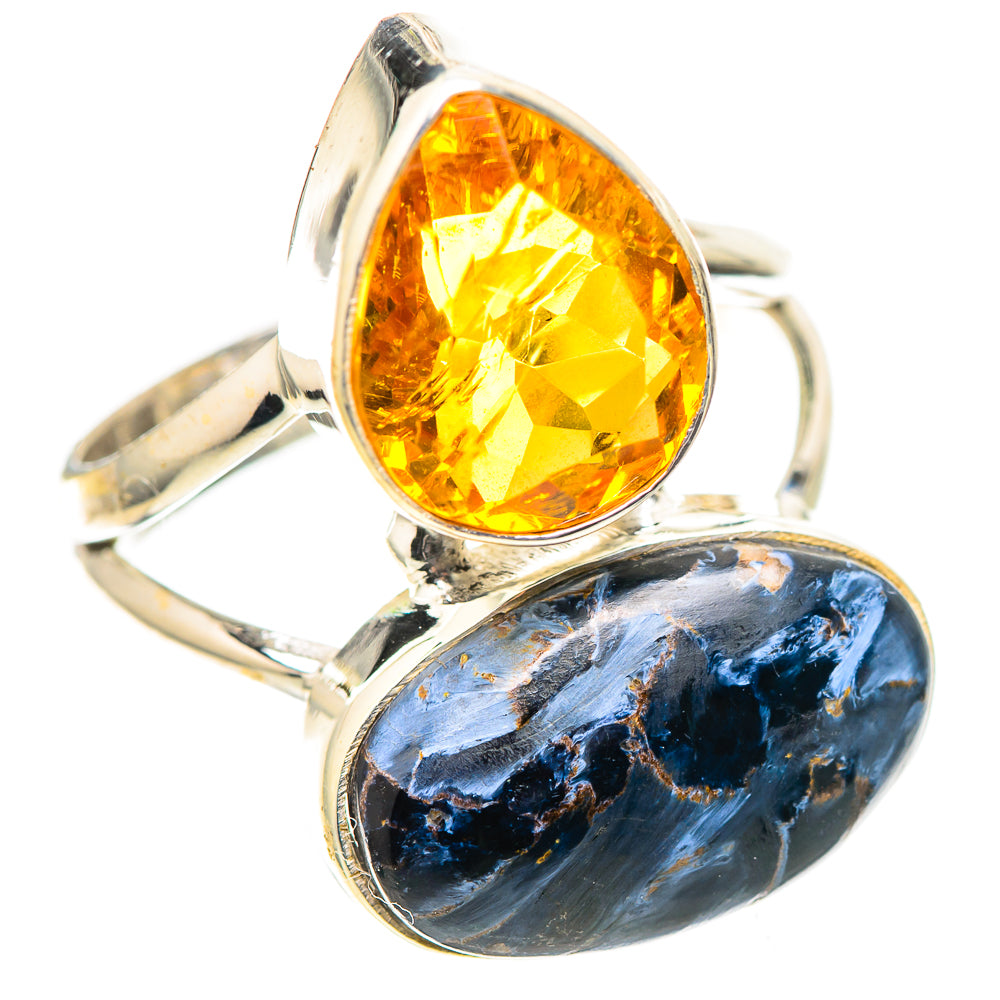 Large Pietersite, Citrine 925 Sterling Silver Ring Size 10 (925 Sterling Silver) RING137562