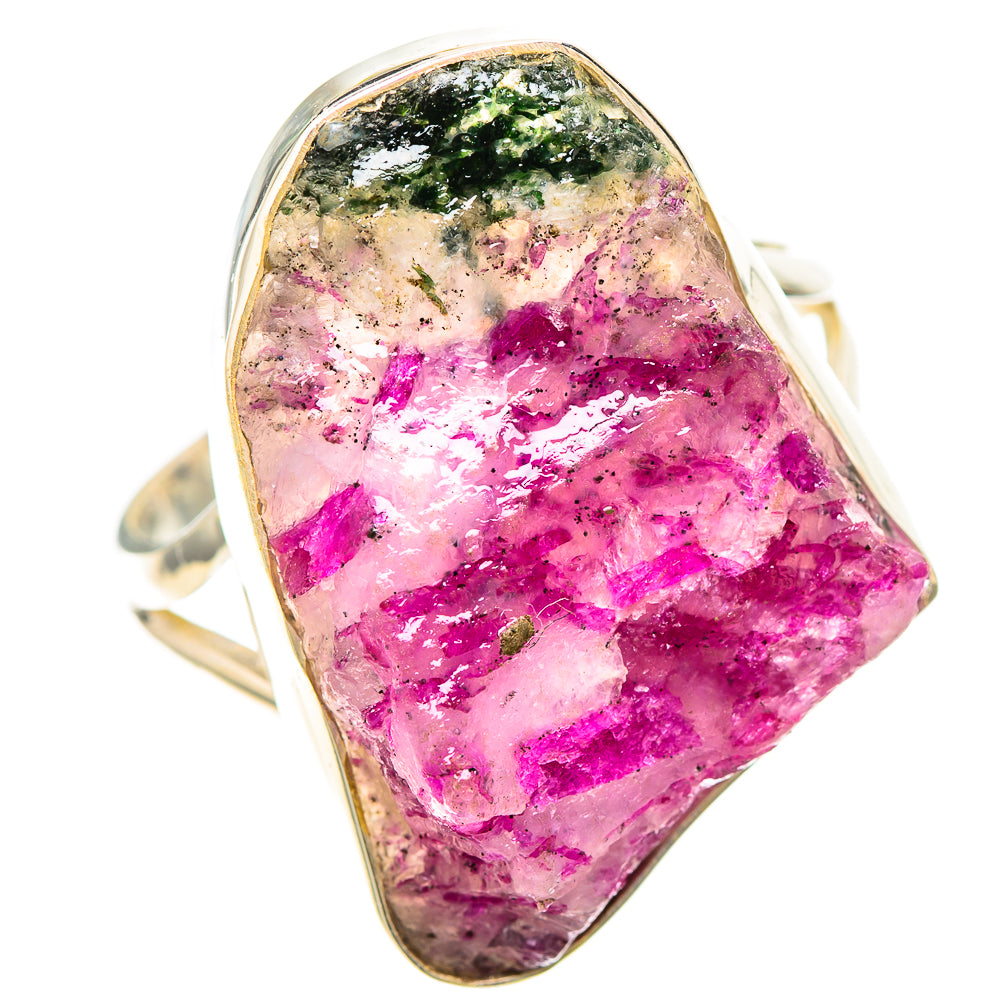 Large Rough Watermelon Tourmaline Ring Size 11.5 (925 Sterling Silver) RING136541
