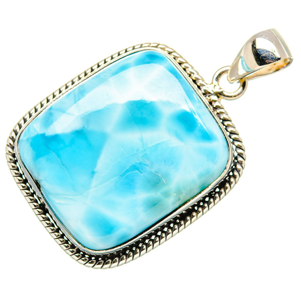 Larimar Pendant 1 1/2" (925 Sterling Silver) PD36926