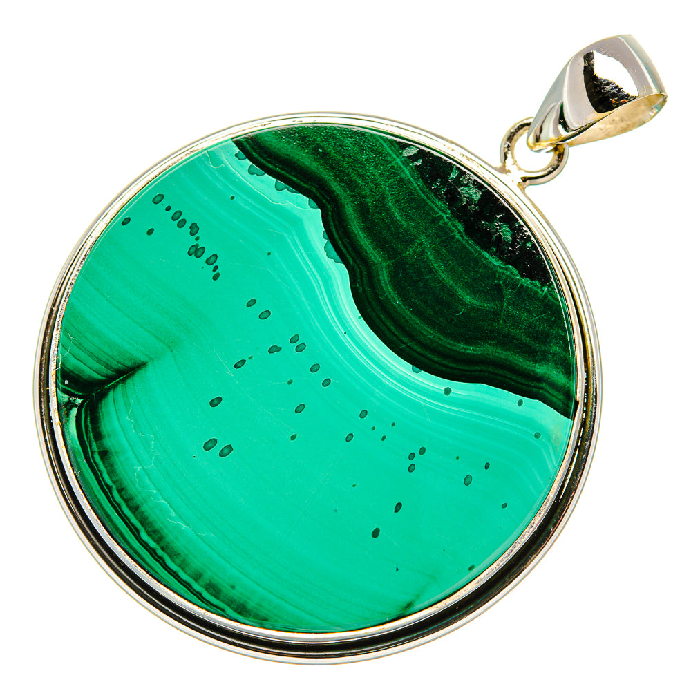 Malachite Pendant 2" (925 Sterling Silver) PD37041