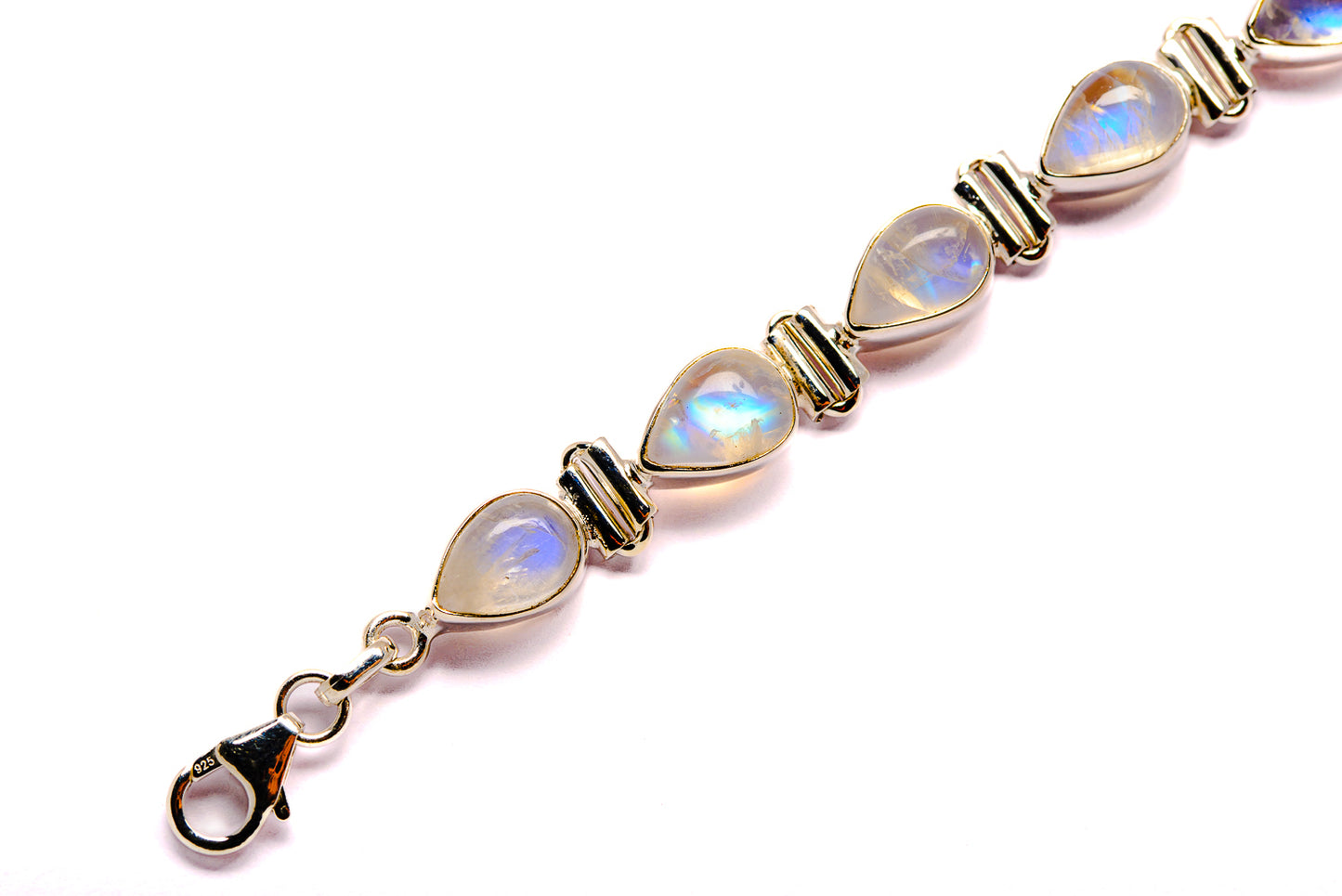 Rainbow Moonstone Bracelets handcrafted by Ana Silver Co - BR90002 - Photo 3