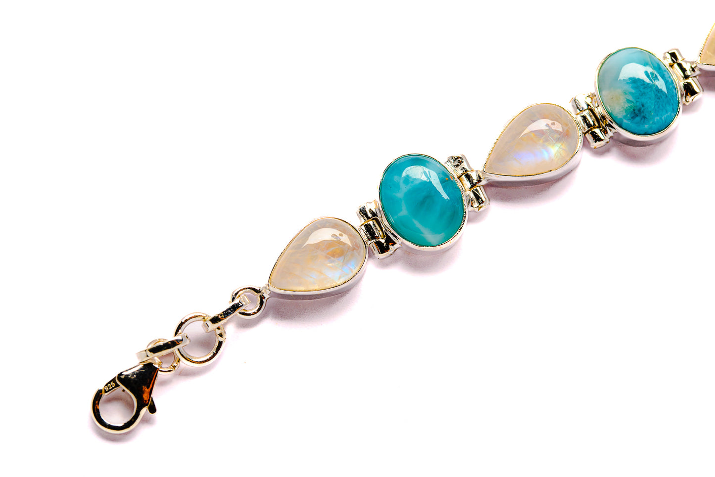 Rainbow Moonstone Bracelets handcrafted by Ana Silver Co - BR90003 - Photo 3