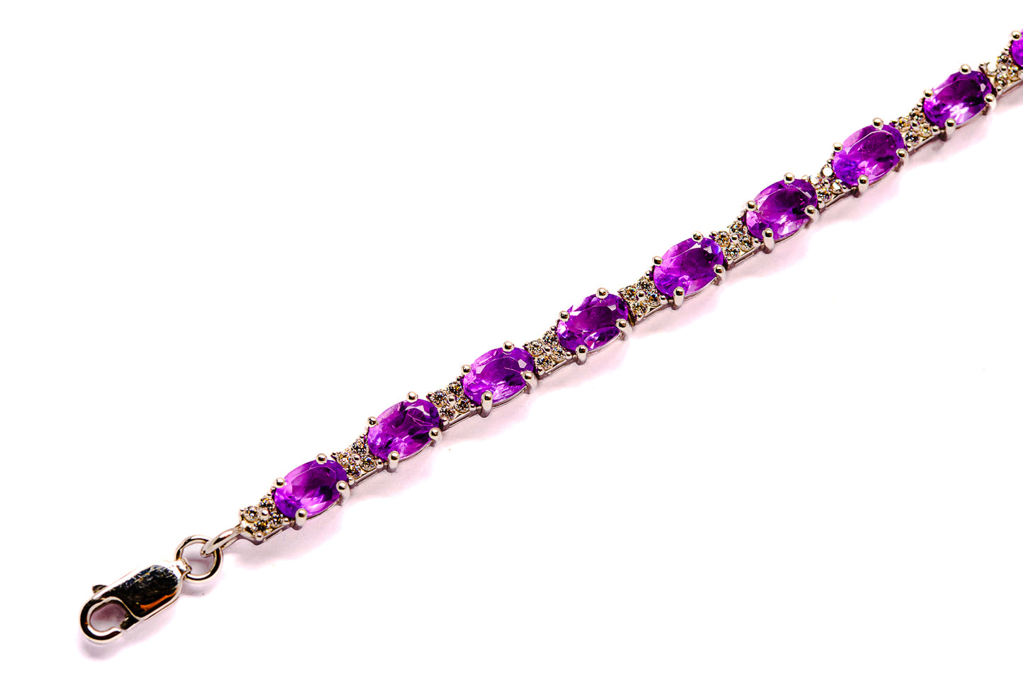 Amethyst Bracelets handcrafted by Ana Silver Co - BR90021 - Photo 3