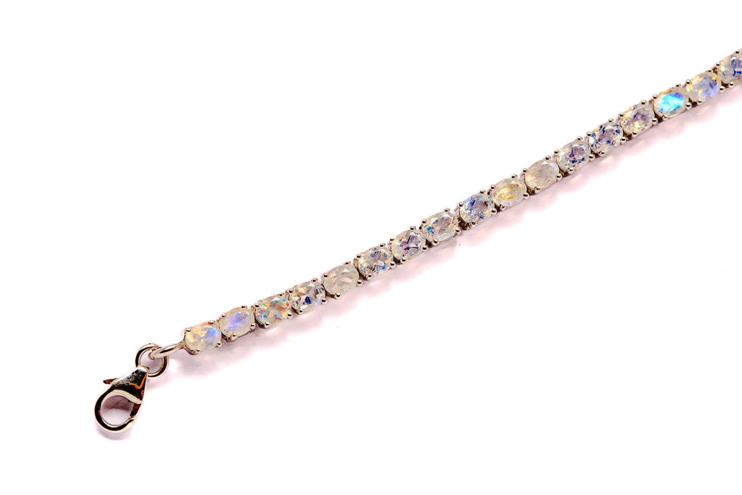 Rainbow Moonstone Bracelets handcrafted by Ana Silver Co - BR90023 - Photo 3