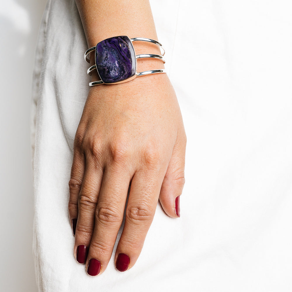 Sugilite Bracelets handcrafted by Ana Silver Co - BR90135 - Photo 2