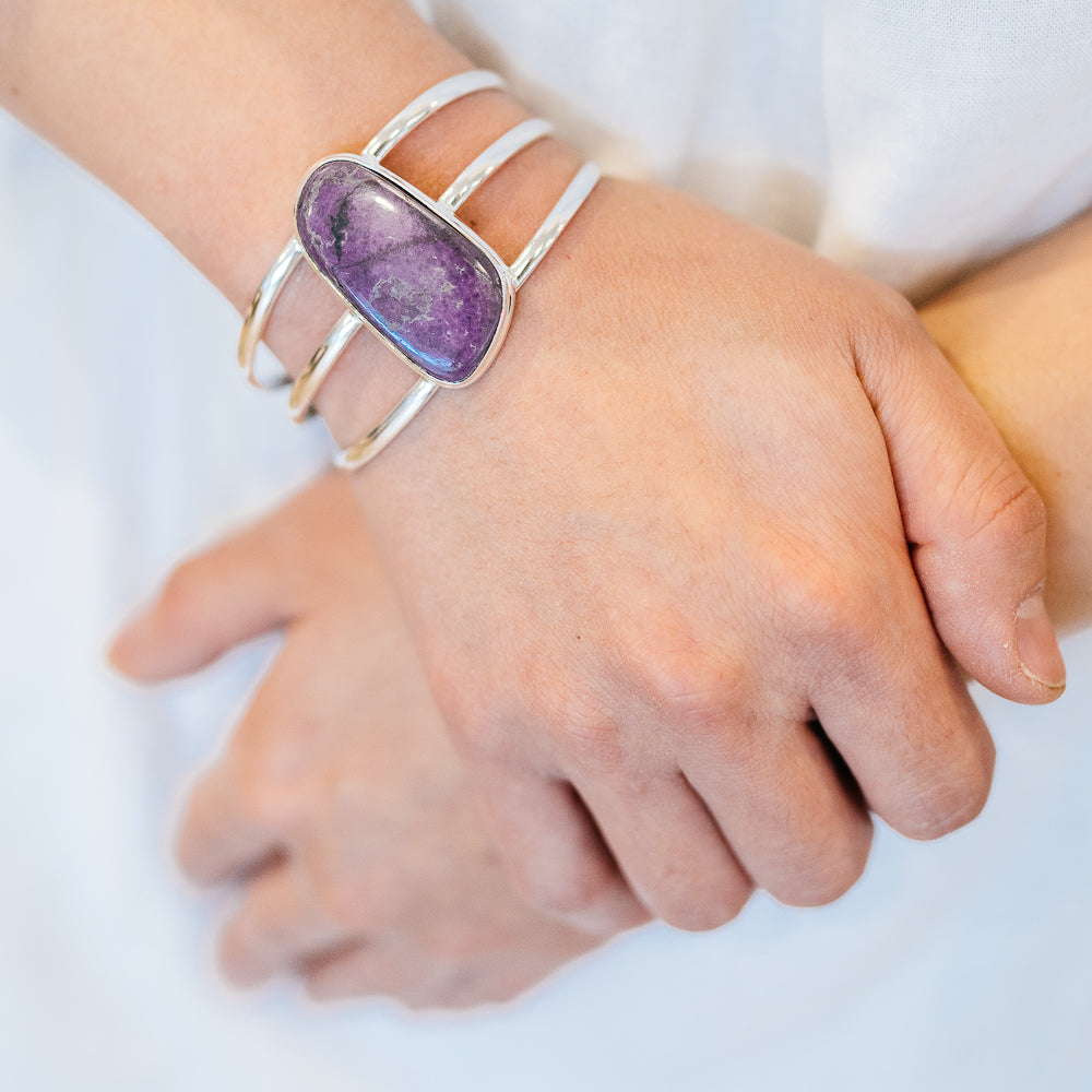 Sugilite Bracelets handcrafted by Ana Silver Co - BR90190 - Photo 2