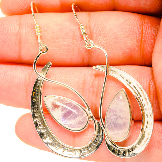 Rainbow Moonstone Earrings handcrafted by Ana Silver Co - EARR419289