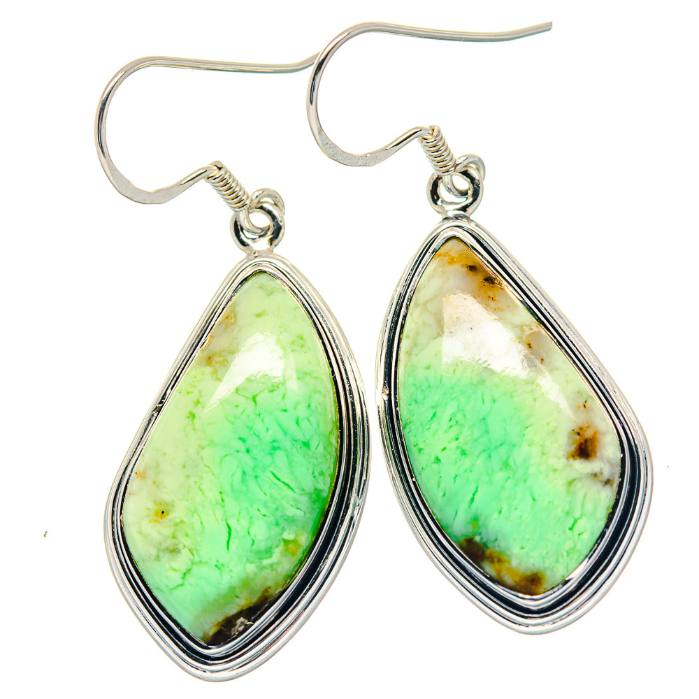 Lemon Chrysoprase Earrings handcrafted by Ana Silver Co - EARR423574