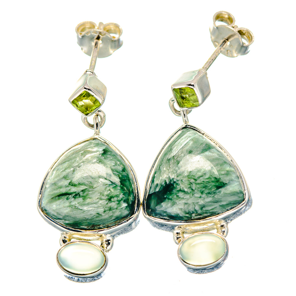 Seraphinite Earrings handcrafted by Ana Silver Co - EARR423599