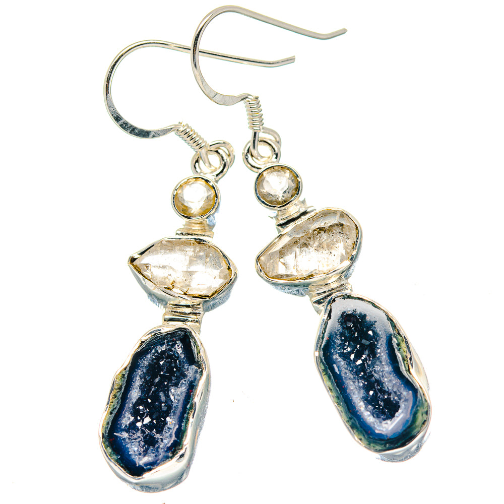 Coconut Geode Slice Earrings handcrafted by Ana Silver Co - EARR423602