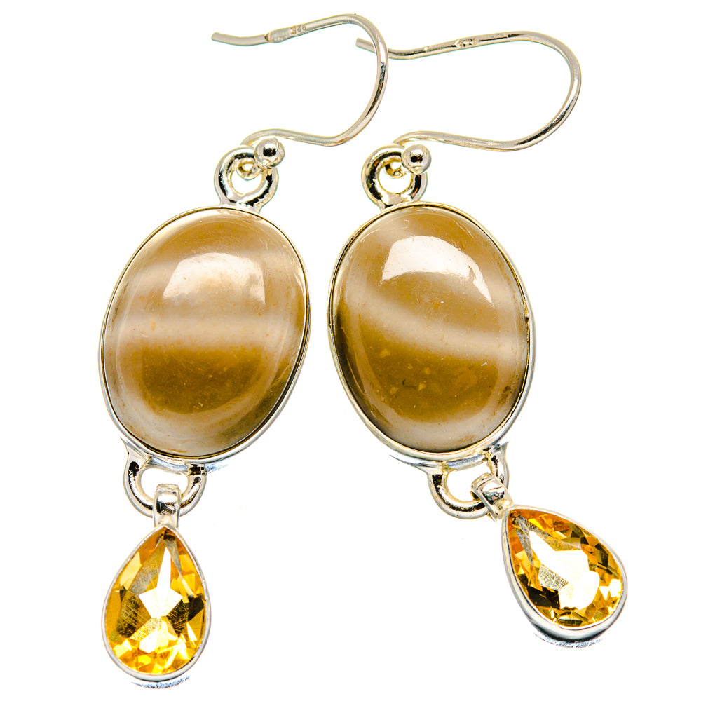 Striped Flint Earrings handcrafted by Ana Silver Co - EARR423616