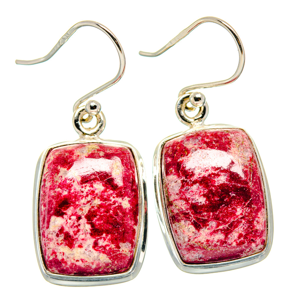 Thulite Earrings handcrafted by Ana Silver Co - EARR423620