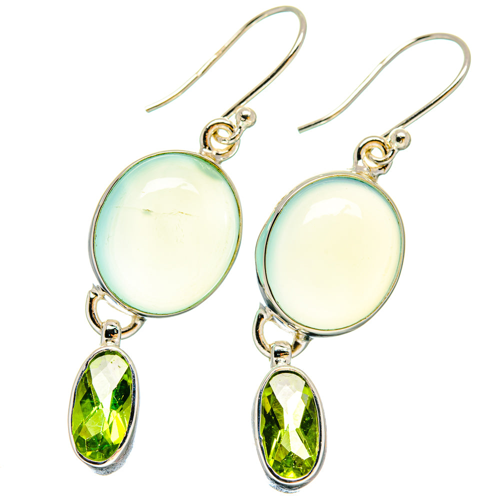 Aqua Chalcedony Earrings handcrafted by Ana Silver Co - EARR423668