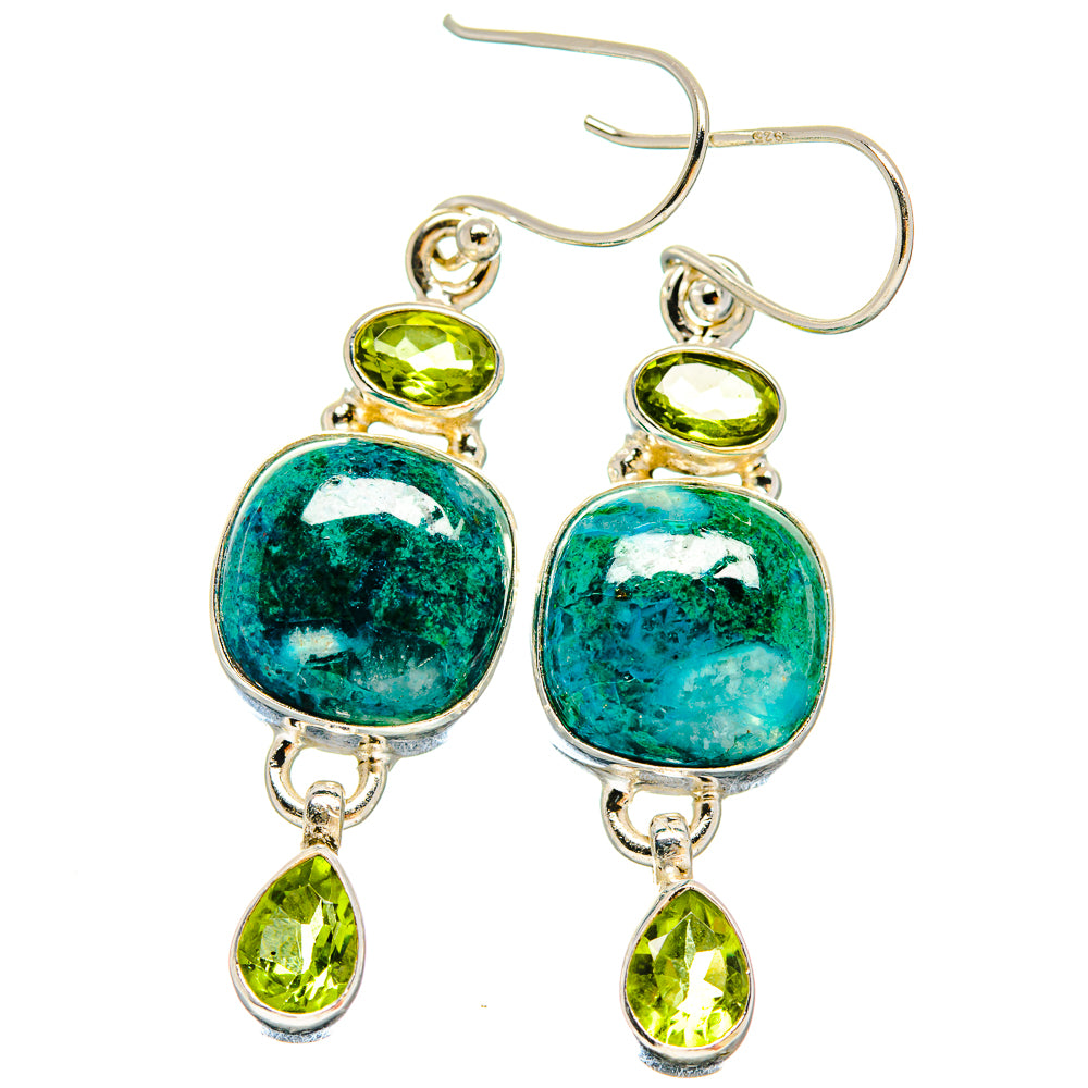 Chrysocolla Earrings handcrafted by Ana Silver Co - EARR423671