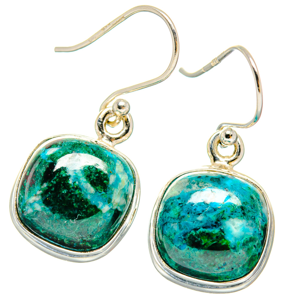 Chrysocolla Earrings handcrafted by Ana Silver Co - EARR423681