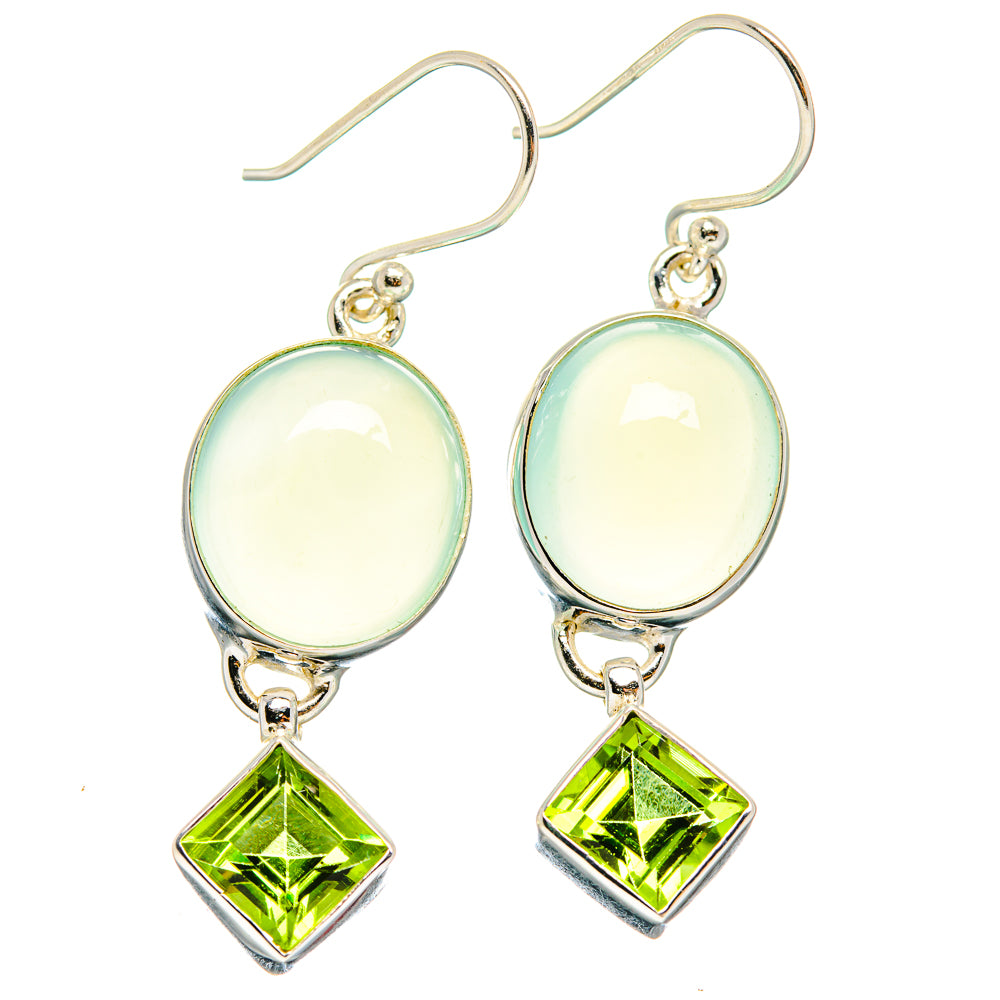 Aqua Chalcedony Earrings handcrafted by Ana Silver Co - EARR423757