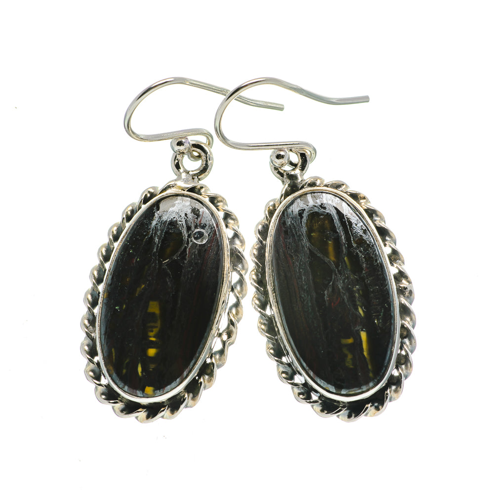 Red Tiger Iron Earrings handcrafted by Ana Silver Co - EARR389082