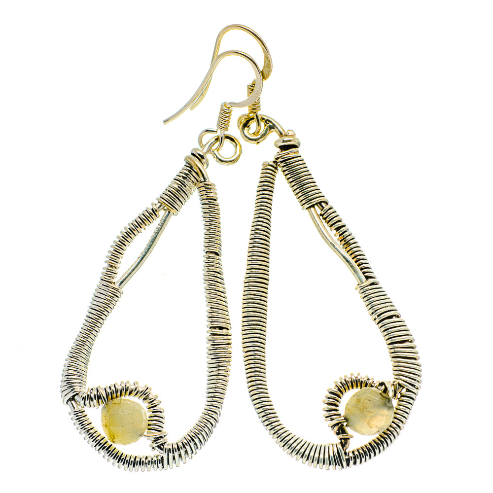 Rainbow Moonstone Earrings handcrafted by Ana Silver Co - EARR400521