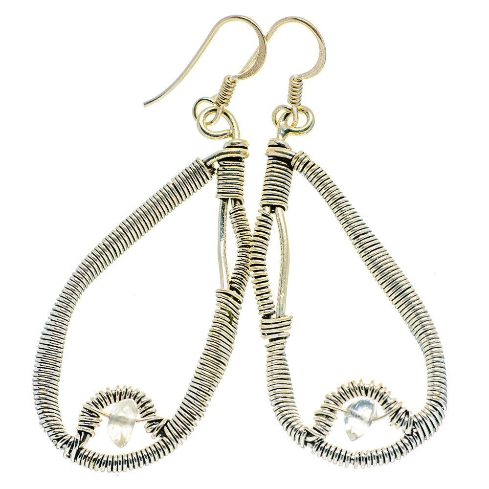 Rainbow Moonstone Earrings handcrafted by Ana Silver Co - EARR400524