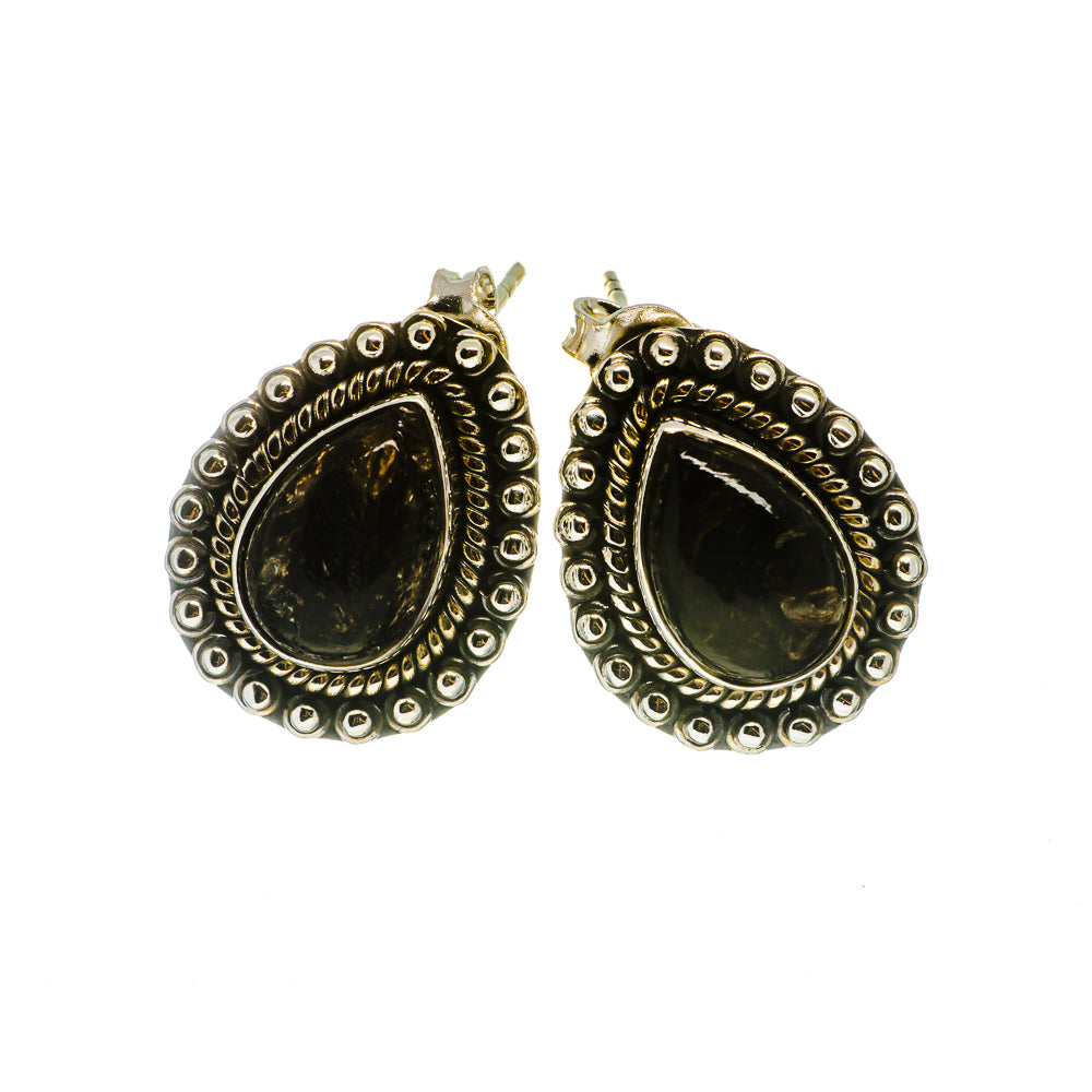 Golden Seraphinite Earrings handcrafted by Ana Silver Co - EARR402652
