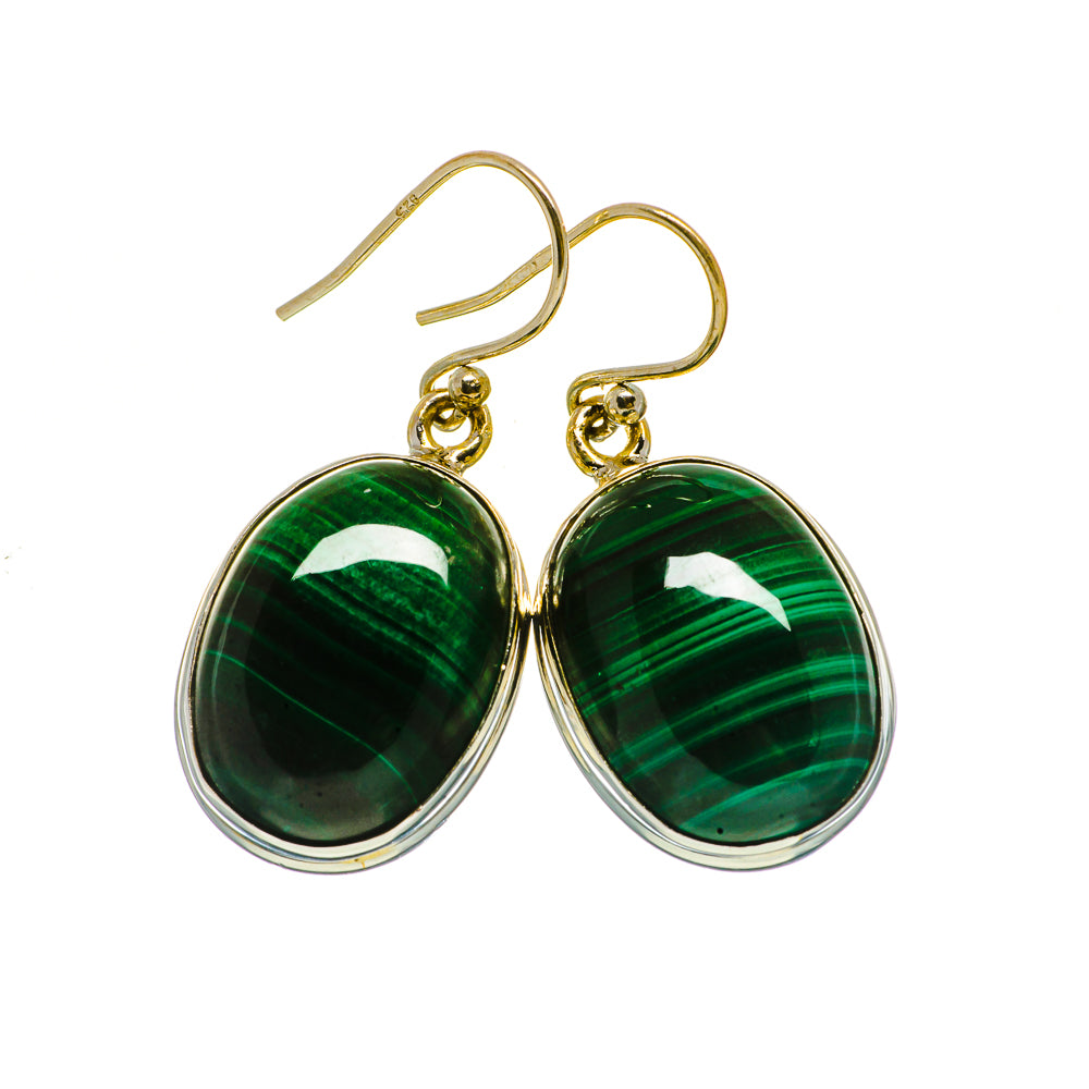 Malachite Earrings handcrafted by Ana Silver Co - EARR403133