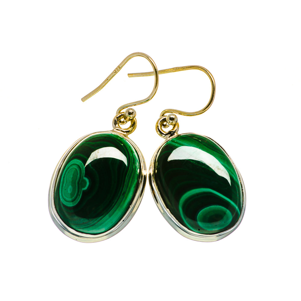 Malachite Earrings handcrafted by Ana Silver Co - EARR403196
