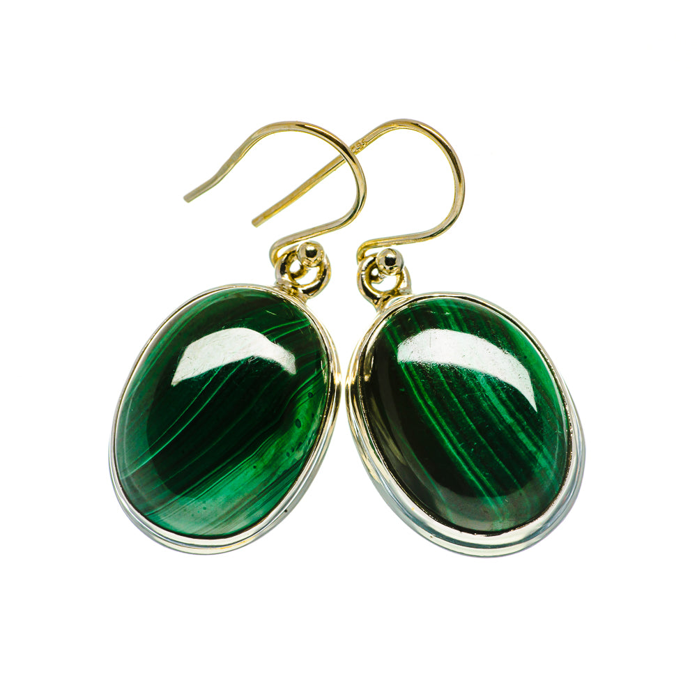 Malachite Earrings handcrafted by Ana Silver Co - EARR403627