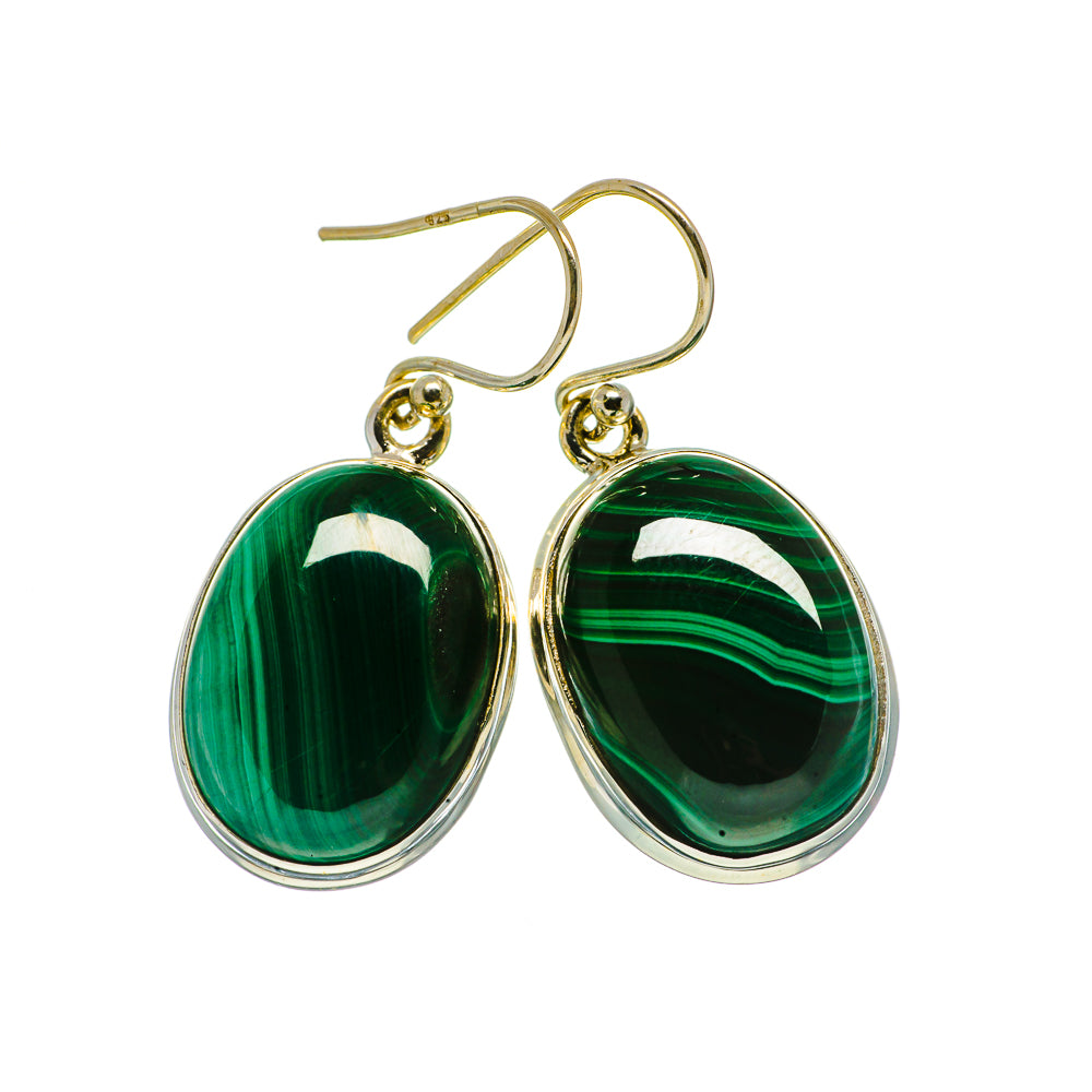 Malachite Earrings handcrafted by Ana Silver Co - EARR403730