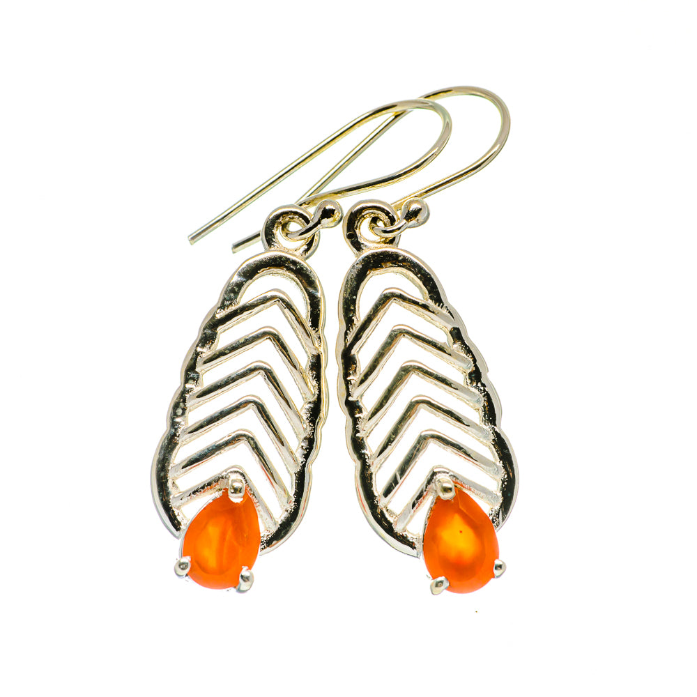 Carnelian Earrings handcrafted by Ana Silver Co - EARR403906