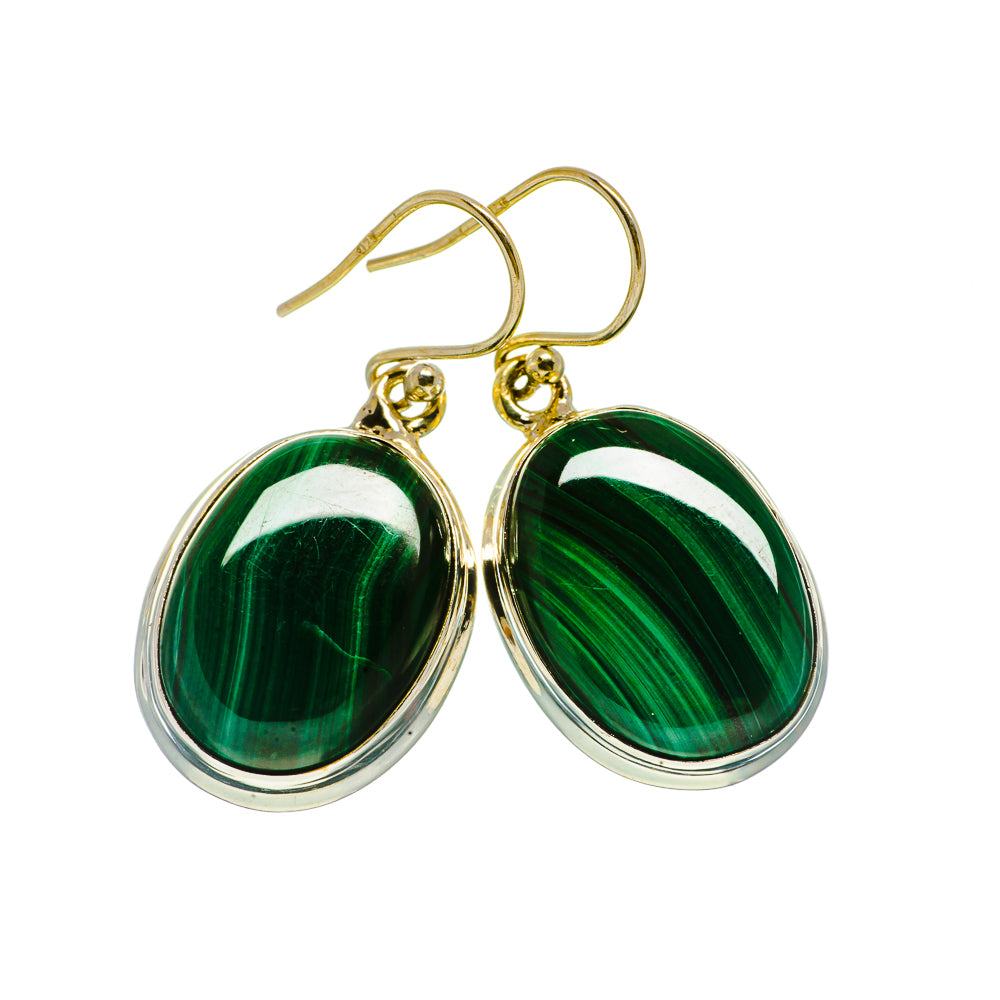 Malachite Earrings handcrafted by Ana Silver Co - EARR403996