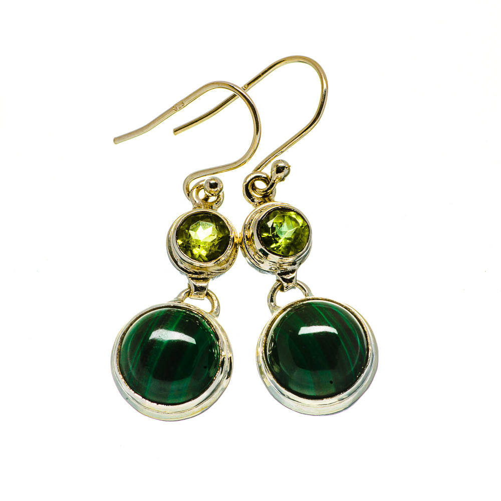 Malachite Earrings handcrafted by Ana Silver Co - EARR404864