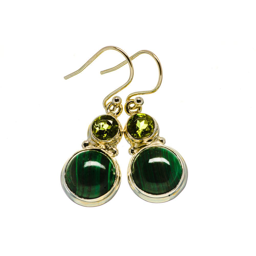 Malachite Earrings handcrafted by Ana Silver Co - EARR405237