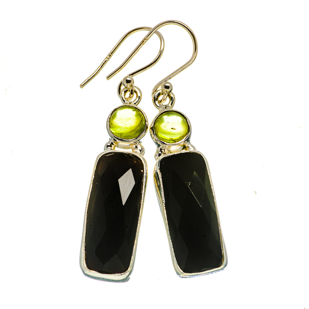 Black Onyx Earrings handcrafted by Ana Silver Co - EARR405533