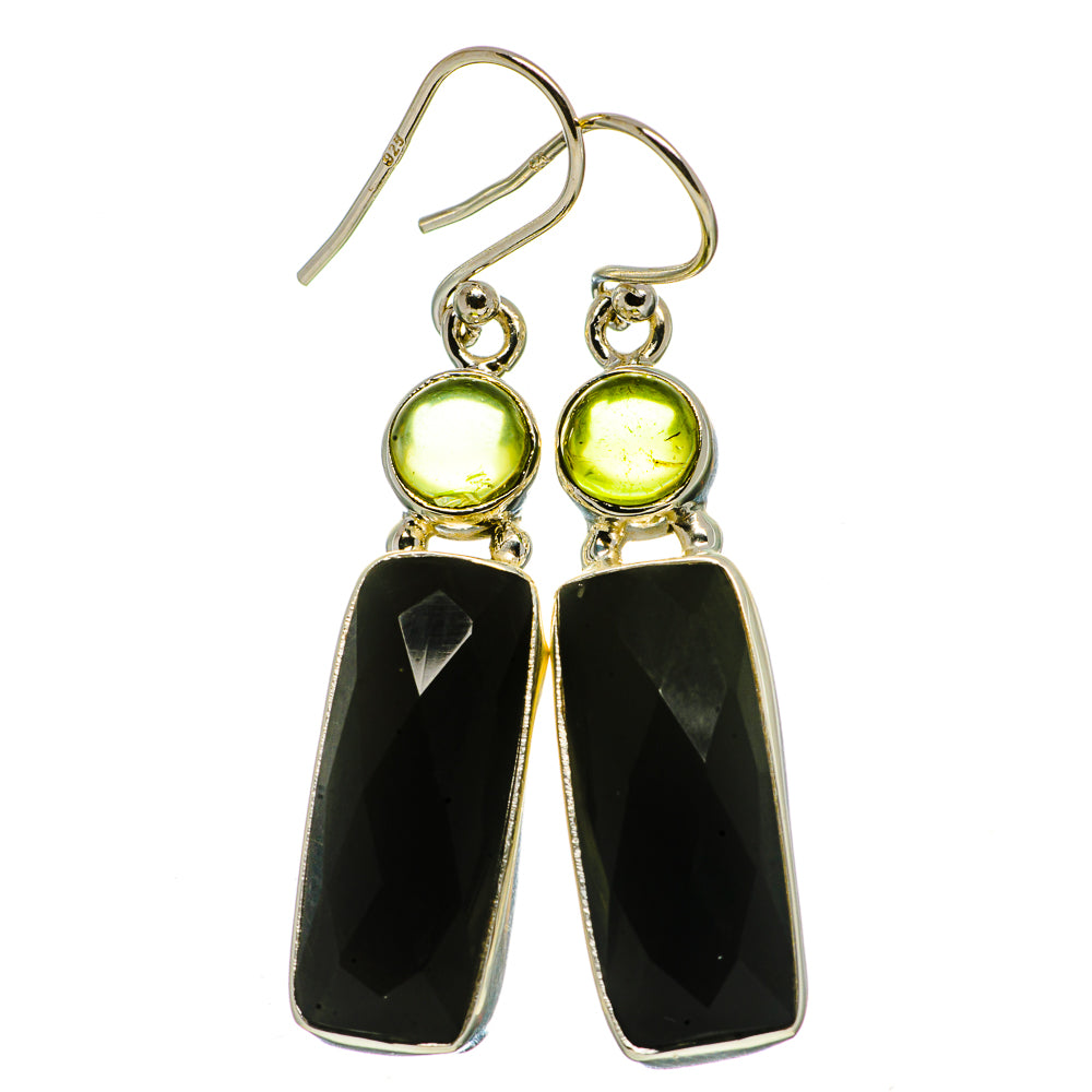 Black Onyx Earrings handcrafted by Ana Silver Co - EARR406070