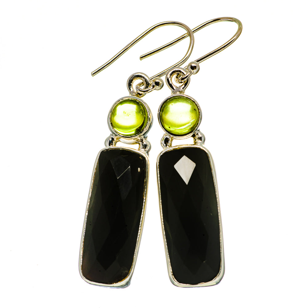 Black Onyx Earrings handcrafted by Ana Silver Co - EARR406075