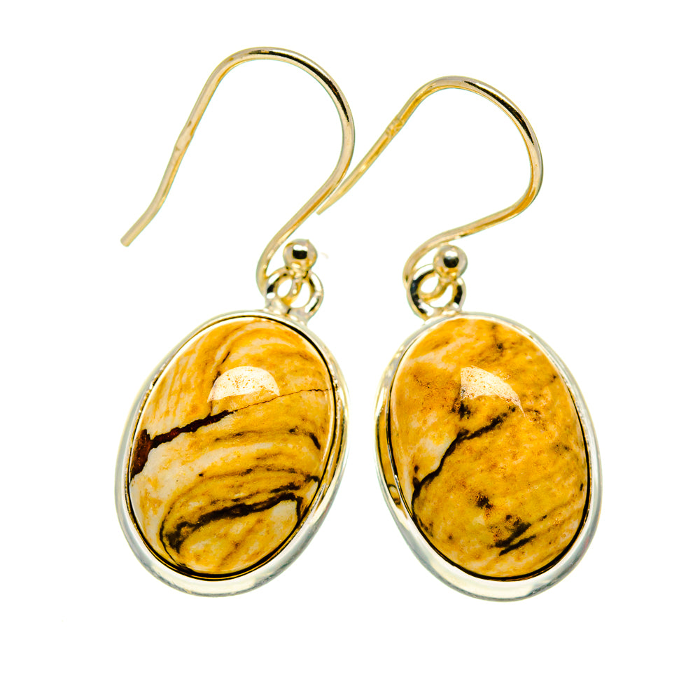 Picture Jasper Earrings handcrafted by Ana Silver Co - EARR408048