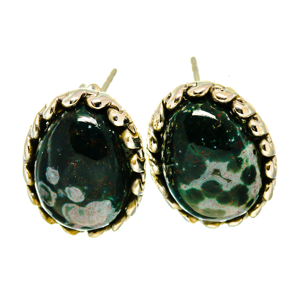 Ocean Jasper Earrings handcrafted by Ana Silver Co - EARR408163
