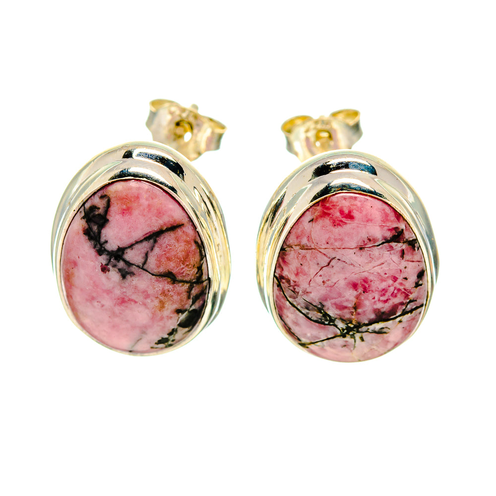 Rhodonite Earrings handcrafted by Ana Silver Co - EARR408948
