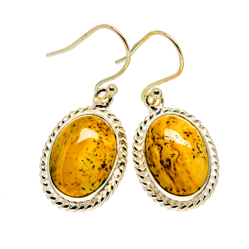 Picture Jasper Earrings handcrafted by Ana Silver Co - EARR409537