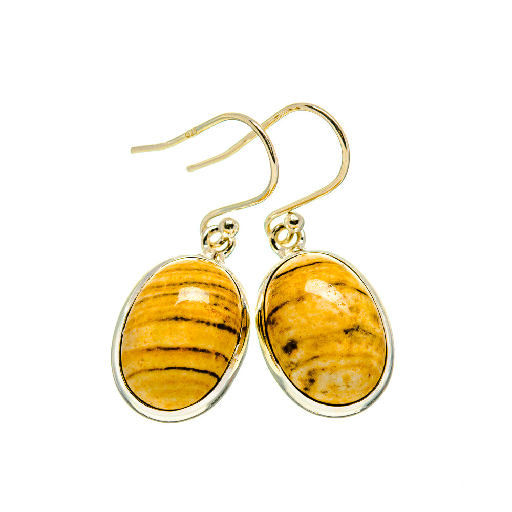Picture Jasper Earrings handcrafted by Ana Silver Co - EARR409573