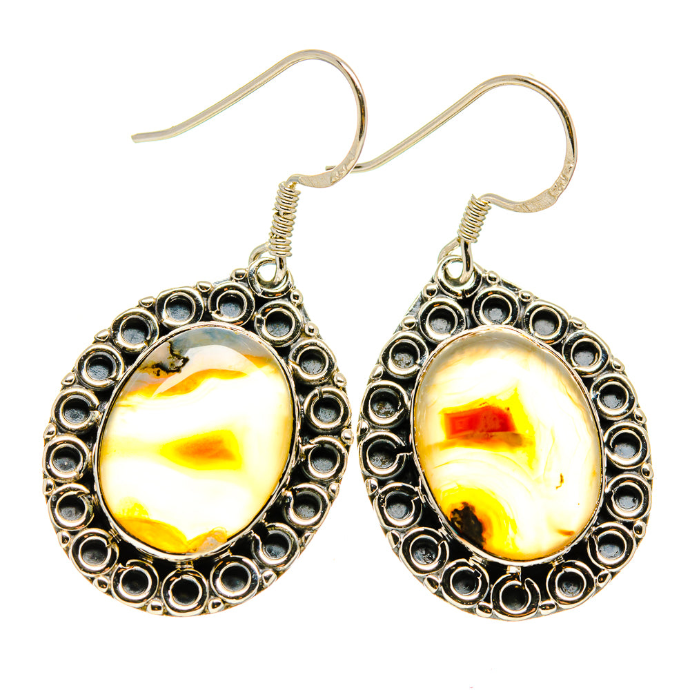 Montana Agate Earrings handcrafted by Ana Silver Co - EARR410111