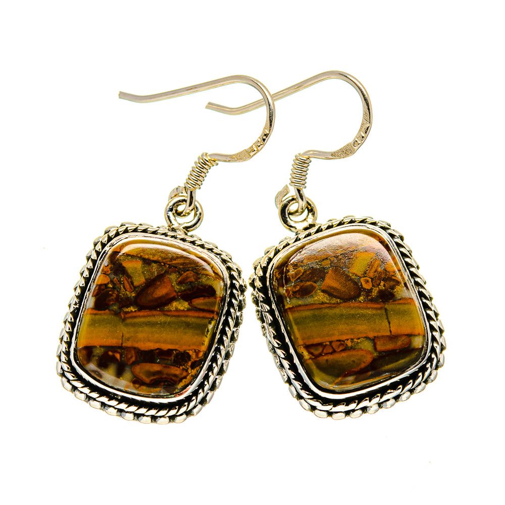 Chert Breccia Earrings handcrafted by Ana Silver Co - EARR410406