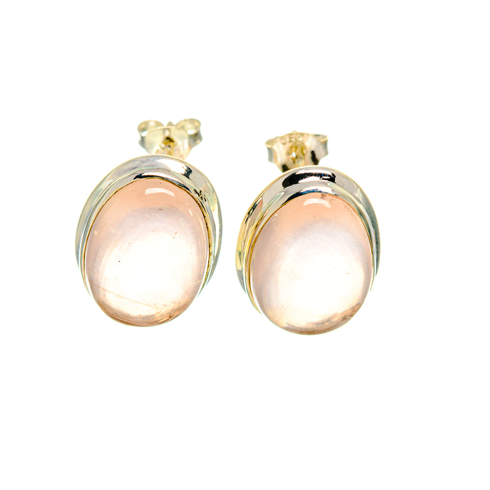 Rose Quartz Earrings handcrafted by Ana Silver Co - EARR410535