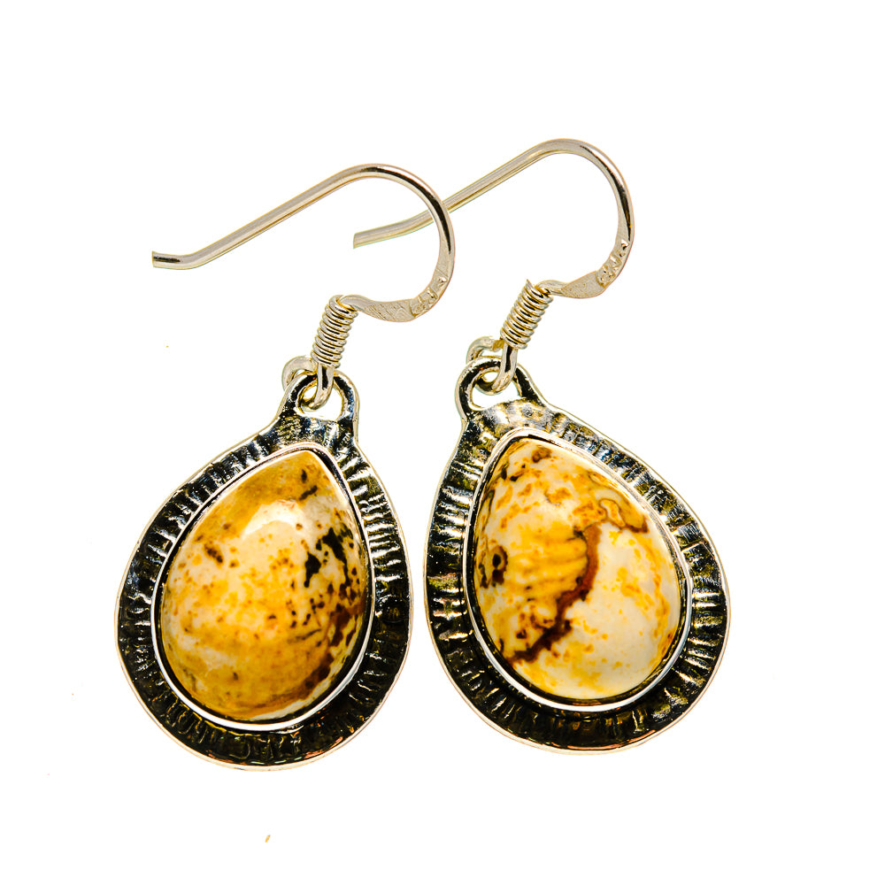 Picture Jasper Earrings handcrafted by Ana Silver Co - EARR410558