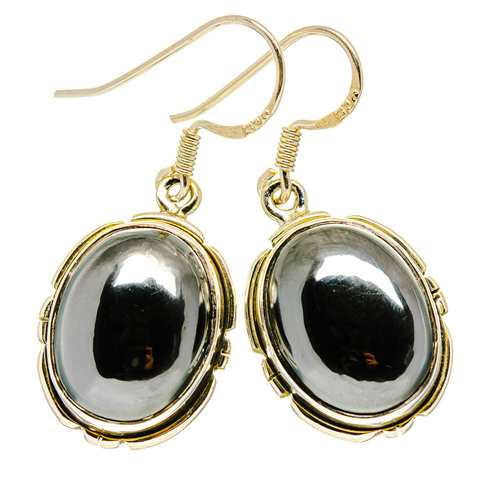 Hematite Earrings handcrafted by Ana Silver Co - EARR411169