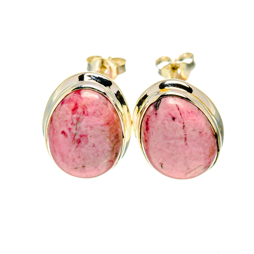 Rhodonite Earrings handcrafted by Ana Silver Co - EARR411278