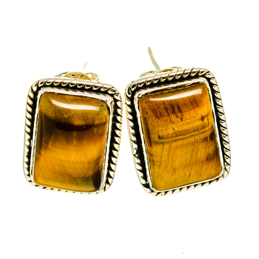 Tiger Eye Earrings handcrafted by Ana Silver Co - EARR411282