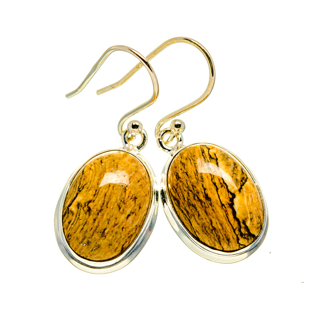 Picture Jasper Earrings handcrafted by Ana Silver Co - EARR411309
