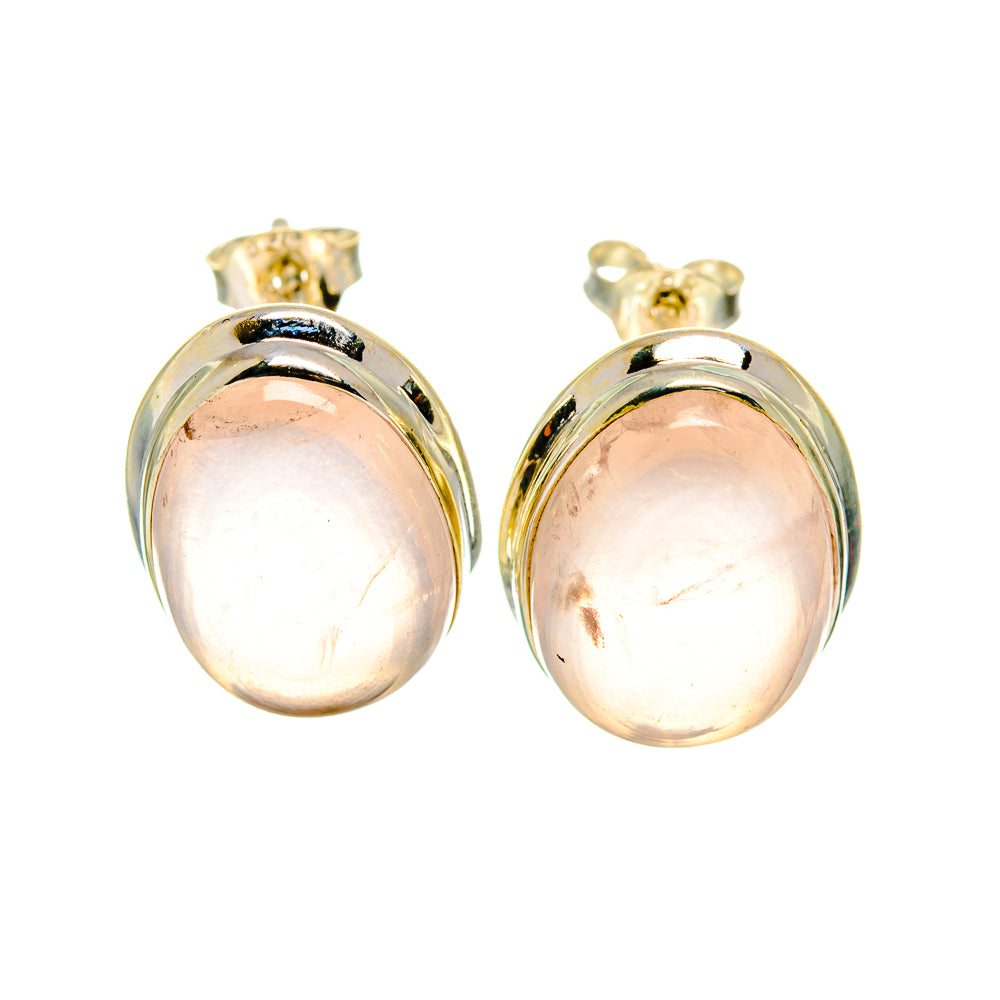 Rose Quartz Earrings handcrafted by Ana Silver Co - EARR411386